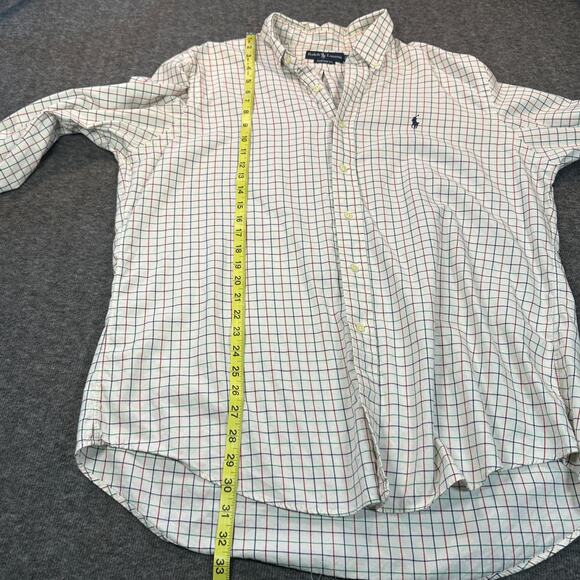 Ralph Lauren Shirt Mens XL White Blue Red Check Long Sleeve Button Up Business - Picture 5 of 10